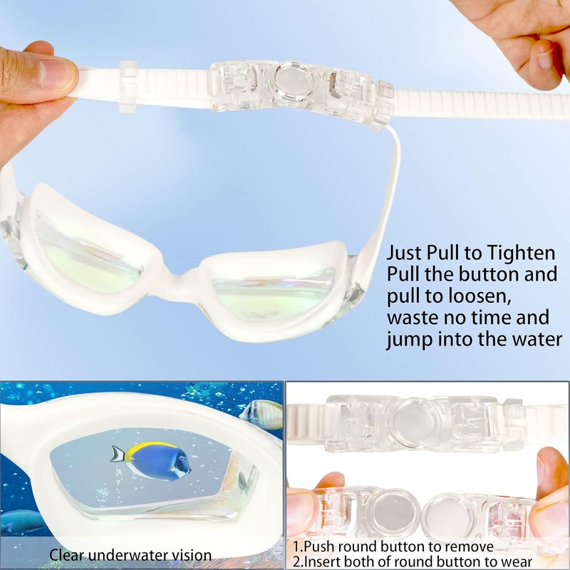 EWPJDK Swim Goggles - 2 Pack Swimming Goggles Anti Fog No Leaking For Adult Women Men - Image 5